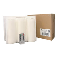 Stonebriar 3-pack white flameless LED pillar candles, 3 by 8 inch, with remote and timer