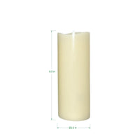 Stonebriar 3-pack ivory flameless LED pillar candles, 3 by 8 inch, with remote and timer