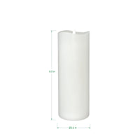 Stonebriar 6-pack white flameless LED pillar candles, 3 by 8 inch, with remote and timer