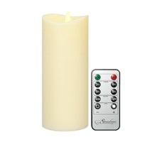 Stonebriar 6-pack ivory flameless LED pillar candles, 3 by 8 inch, with remote and timer