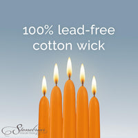 Stonebriar 4-pack orange unscented taper candles, 10 inch, 7 hour burn time
