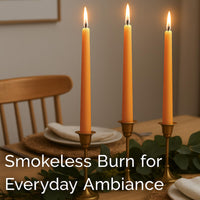 Stonebriar 10-pack orange unscented taper candles, 10 inch, 7 hour burn time
