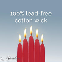 Stonebriar 10-pack red unscented taper candles, 10 inch, 7 hour burn time