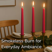 Stonebriar 10-pack red unscented taper candles, 10 inch, 7 hour burn time
