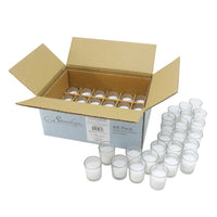Stonebriar Votive Candles, 12 Hour Burn Time, Unscented Long-Lasting Wax Filled Candles in Clear Glass for Home Décor & Special Occasions, Pack of 48, White