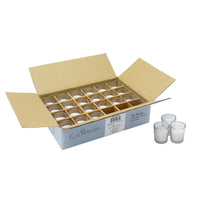 Stonebriar Votive Candles, 12 Hour Burn Time, Unscented Long-Lasting Wax Filled Candles in Clear Glass for Home Décor & Special Occasions, Pack of 24, White