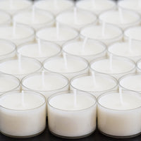 Stonebriar 96-pack unscented clear-cup tea light candles, 8-hour burn time