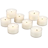 Stonebriar 48-pack unscented clear-cup tea light candles, 8-hour burn time