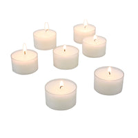 Stonebriar 48-pack unscented clear-cup tea light candles, 8-hour burn time