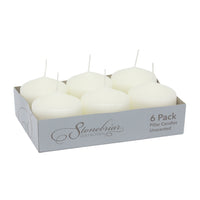 Stonebriar Unscented White Tall Pillar Candles, 18 Hour Burning Candle Pillars, Perfect for Decor, Weddings, Emergencies 3' X 3', 6 count