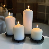 Stonebriar Unscented White Tall Pillar Candles, 18 Hour Burning Candle Pillars, Perfect for Decor, Weddings, Emergencies 3' X 3', 6 count