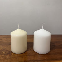 Stonebriar Unscented White Tall Pillar Candles, 35 Hour Burning Candle Pillars, Perfect for Decor, Weddings, Emergencies 3' X 4', 6 count