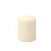 Stonebriar Unscented Pillar Candles, 35 Hour Burn Time, Long-Lasting Wax Candles for Weddings, Pack of 6, Ivory, 3' x 4'