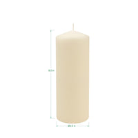 Stonebriar 80 Hour Long Burning Unscented Pillar Candles, 3x8, Ivory, 6 count