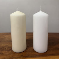 Stonebriar 80 Hour Long Burning Unscented Pillar Candles, 3x8, Ivory, 6 count