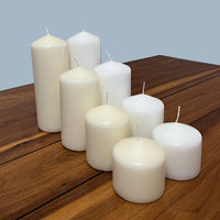 Stonebriar Unscented Pillar Candles, 65 Hour Burn Time, Long-Lasting Wax Candles for Weddings, Pack of 6, Ivory, 3' x 6'