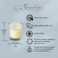 Stonebriar Votive Candles, 12 Hour Burn Time, Unscented Long-Lasting Wax Filled Candles in Clear Glass for Home Décor & Special Occasions, Pack of 48, Ivory