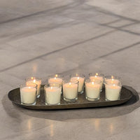 Stonebriar Votive Candles, 12 Hour Burn Time, Unscented Long-Lasting Wax Filled Candles in Clear Glass for Home Décor & Special Occasions, Pack of 48, Ivory
