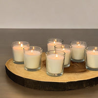 Stonebriar Votive Candles, 12 Hour Burn Time, Unscented Long-Lasting Wax Filled Candles in Clear Glass for Home Décor & Special Occasions, Pack of 48, Ivory