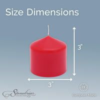 Stonebriar 6-pack red unscented pillar candles, 3 by 3 inch