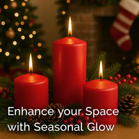 Stonebriar 6-pack red unscented pillar candles, 3 by 8 inch