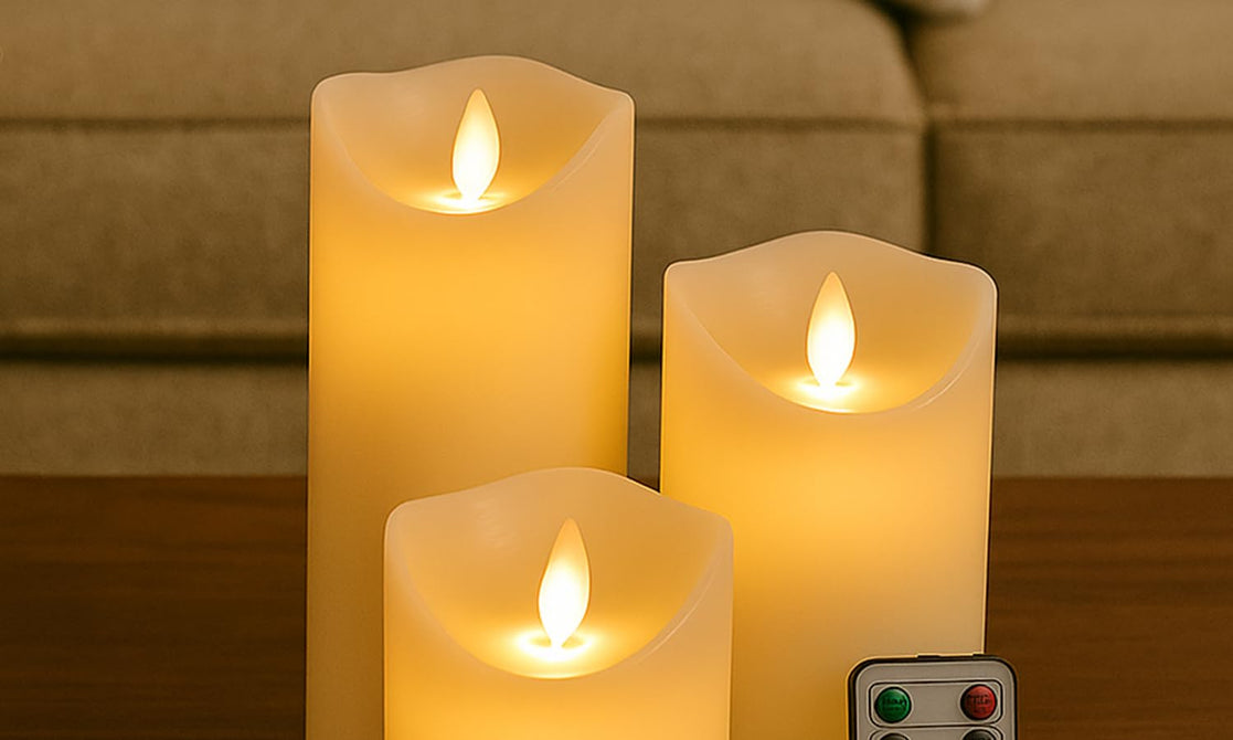 Stonebriar flameless LED candles hero