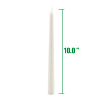 Tall 10" Unscented Dripless 30 Pack Taper Candles (WS)