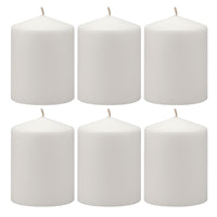 3x4 Unscented White Pillar Candles Bulk | Stonebriar Collection