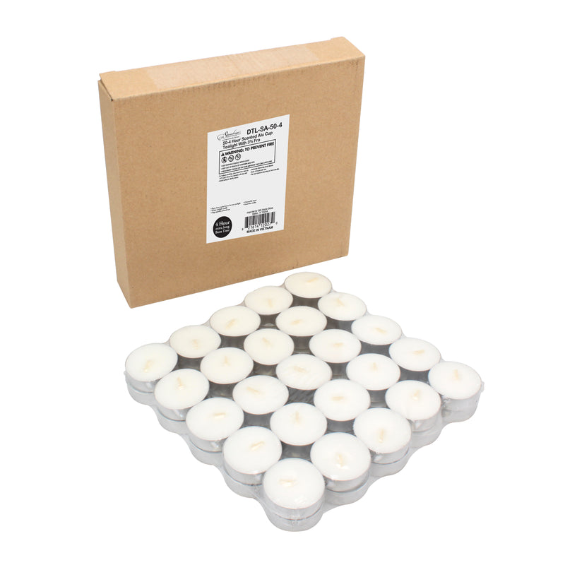 (50 Pack) 4 Hour Citronella Tealight Candles | Stonebriar Collection