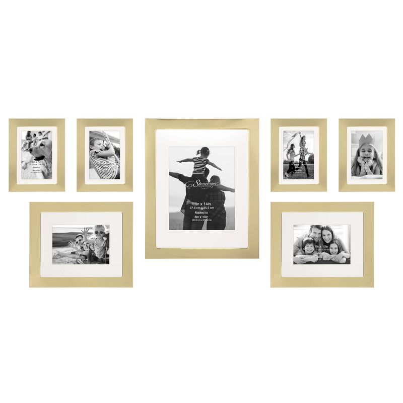 7 Piece Gold Decorative Modern Gallery Frame Set