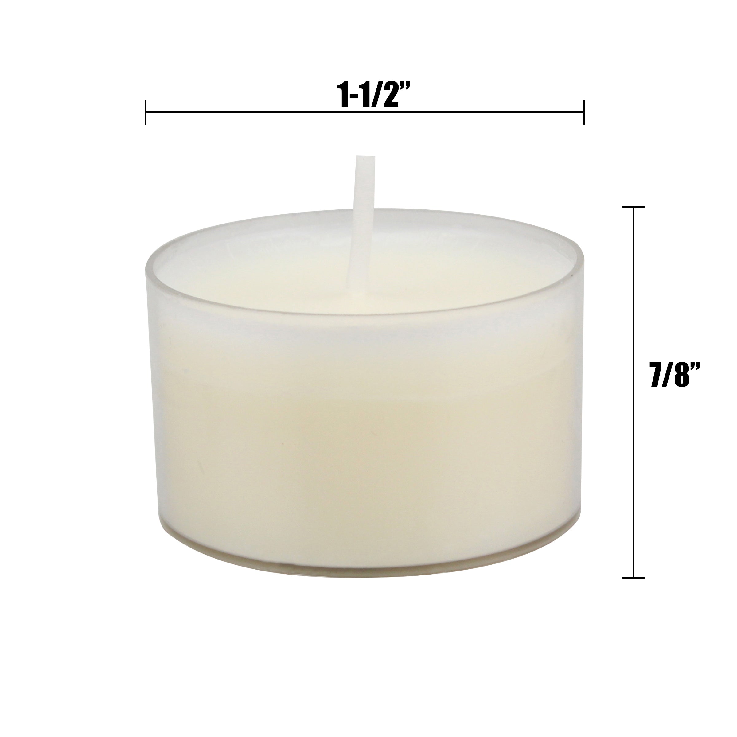 General Wax & Candle  8-HOUR UNSCENTED VOTIVE CANDLE (Bulk