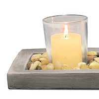 Briarwood Decorative Votive Tray with Rustic Cement Tray