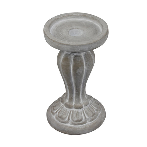 Briarwood Decorative Molded Cement Pillar Candle Holder (WS)