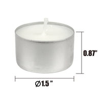 Long Burning 8 Hour Unscented Tea Light Candles, White, 200 Pack