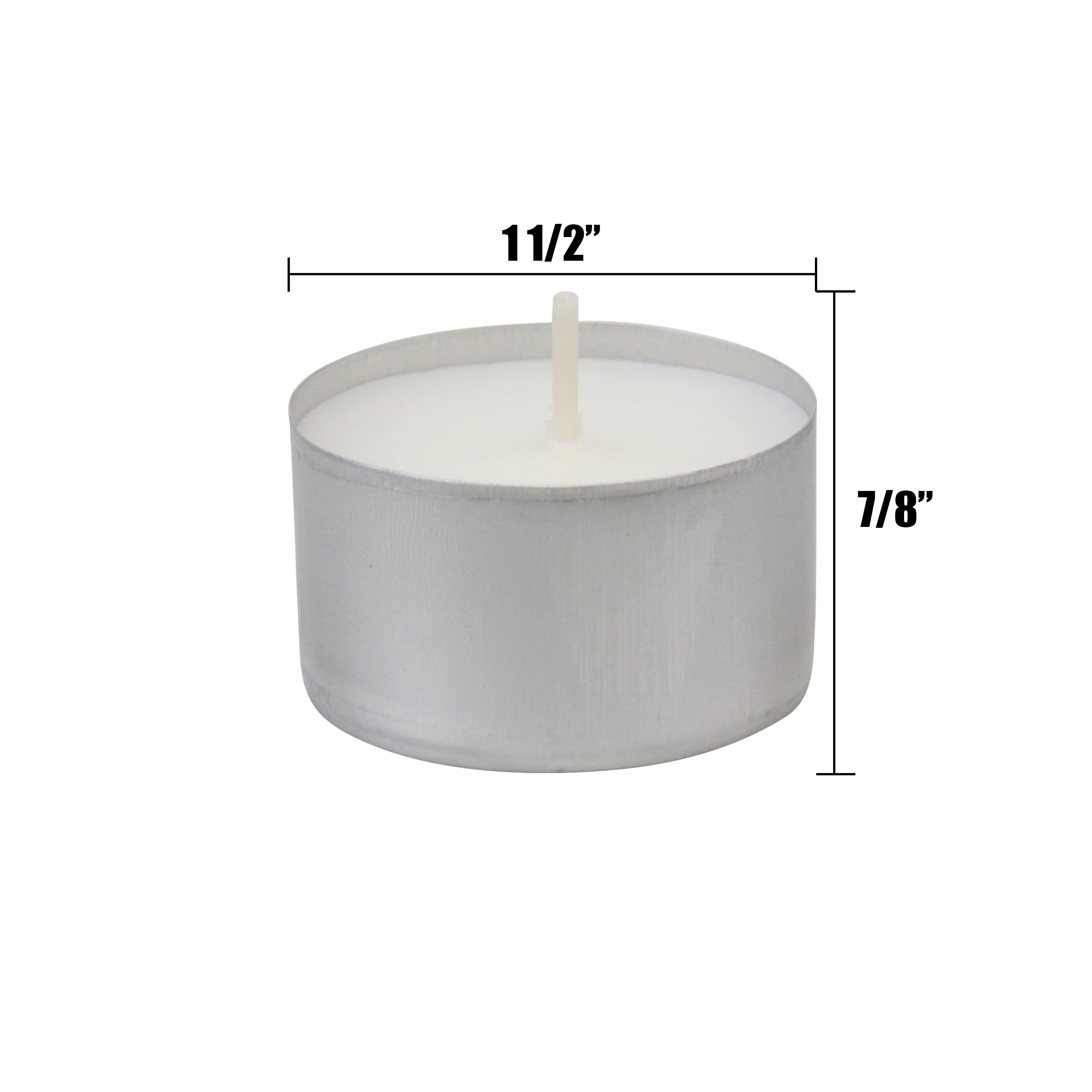 D'light Online Extended Burn 7 Hour Long Burn Unscented White Tealight Candles in Aluminum Cups - Set of 400