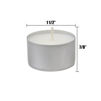 Unscented Tea Light Candles with 6-7 Hour Extended Burn Time, White, 50 Pack