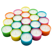 Multicolor Tealight Candles - 6 to 7 Hour Extended Burn Time (96 Pack)