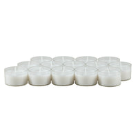 Unscented Long Burning Clear Cup Tealight Candles - 6 to 7 Hour Extended Burn Time, White (48 Pack)