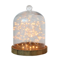 Rustic Wedding Decor | Glass Dome Cloche | LED Fairy Lights | SB-10329B | Stonebriar Collection