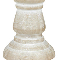 Medium White Beach House Pillar Candle Holder