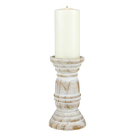 Large White Beach House Pillar Candle Holder