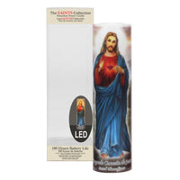 Jesus Flameless LED Devotional Prayer Candle with Automatic Timer