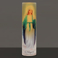 Lady of Miracles Flickering LED Prayer Candle with Timer