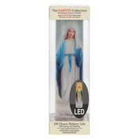 Lady of Miracles Flickering LED Prayer Candle with Timer