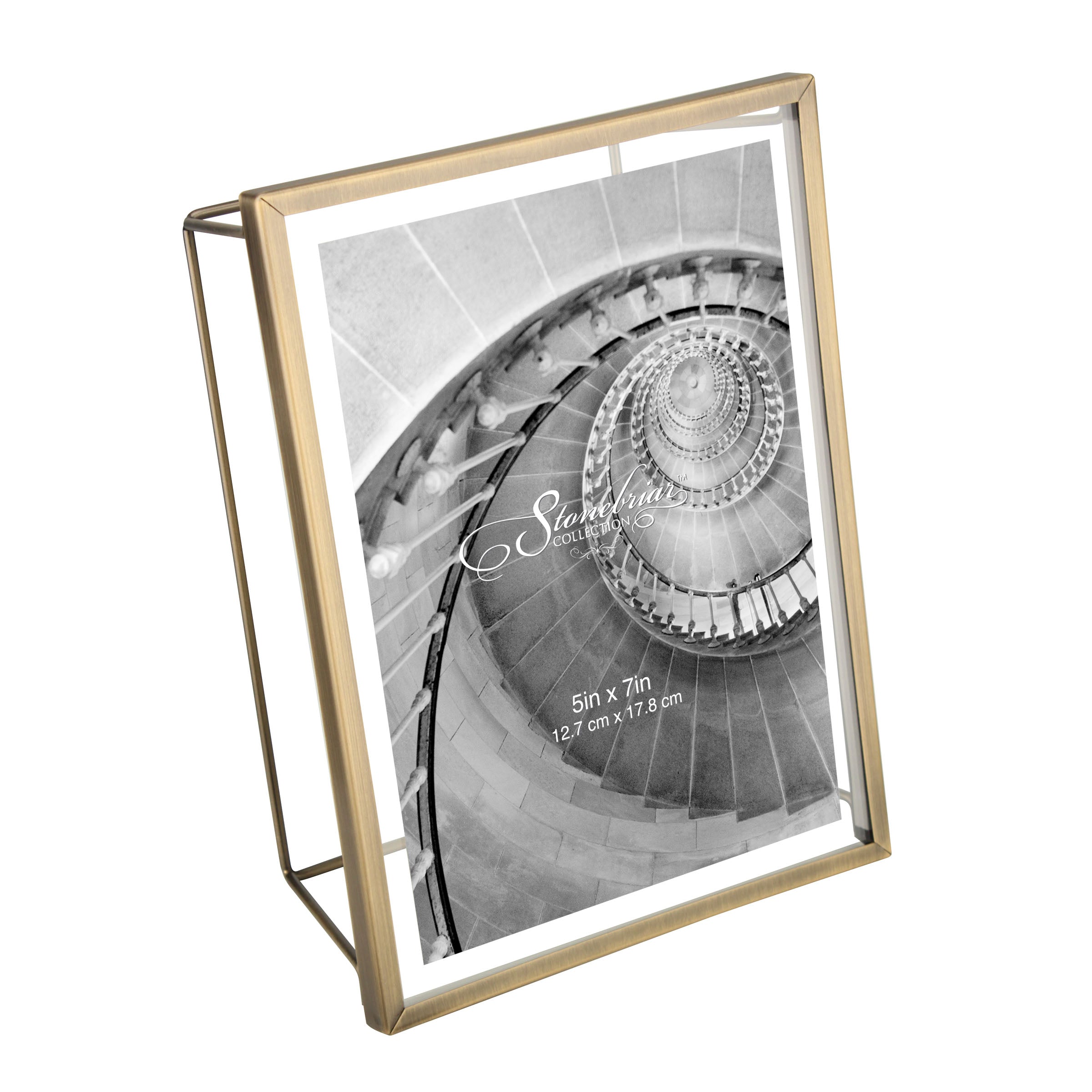 5x7 Wire Frame - Brushed Antique Brass (WS)