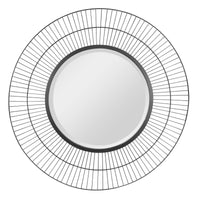 28" Decorative Modern Round Metal Wire Wall Mirror