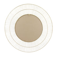Stonebriar 28" Decorative Modern Round Metal Wire Mirror for Wall