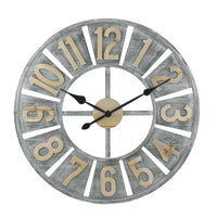 Rustic Deconstructed Clock with Layered Numbers