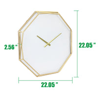 MDF Octagon Open Face White with Gold