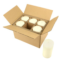 Stonebriar Unscented 3" x 6" 1-Wick Ivory Pillar Candles, 6 Pack, Off-White